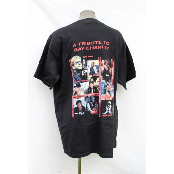 Vintage A Tribute To Ray Charles Tour Music Tour Concert T-Shirt Mens Large - Picture 2 of 3
